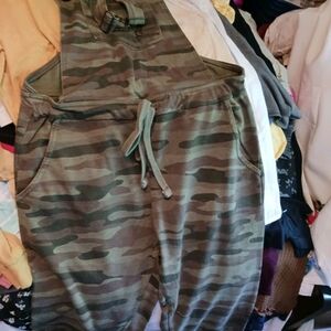 Camouflage Overalls with Drawstring Ladies Wall Flower  Size Small